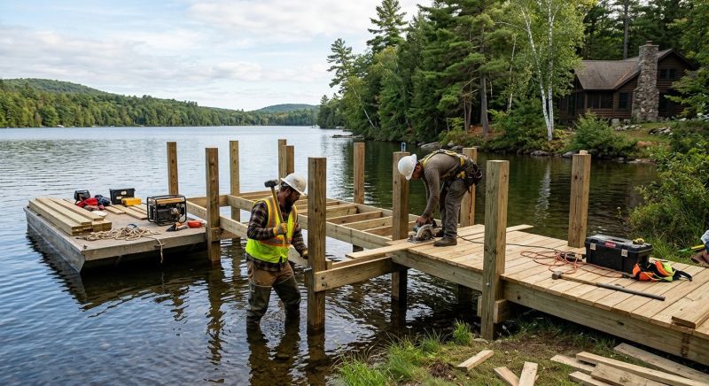 Pond Dock Construction in Overland Park, KS